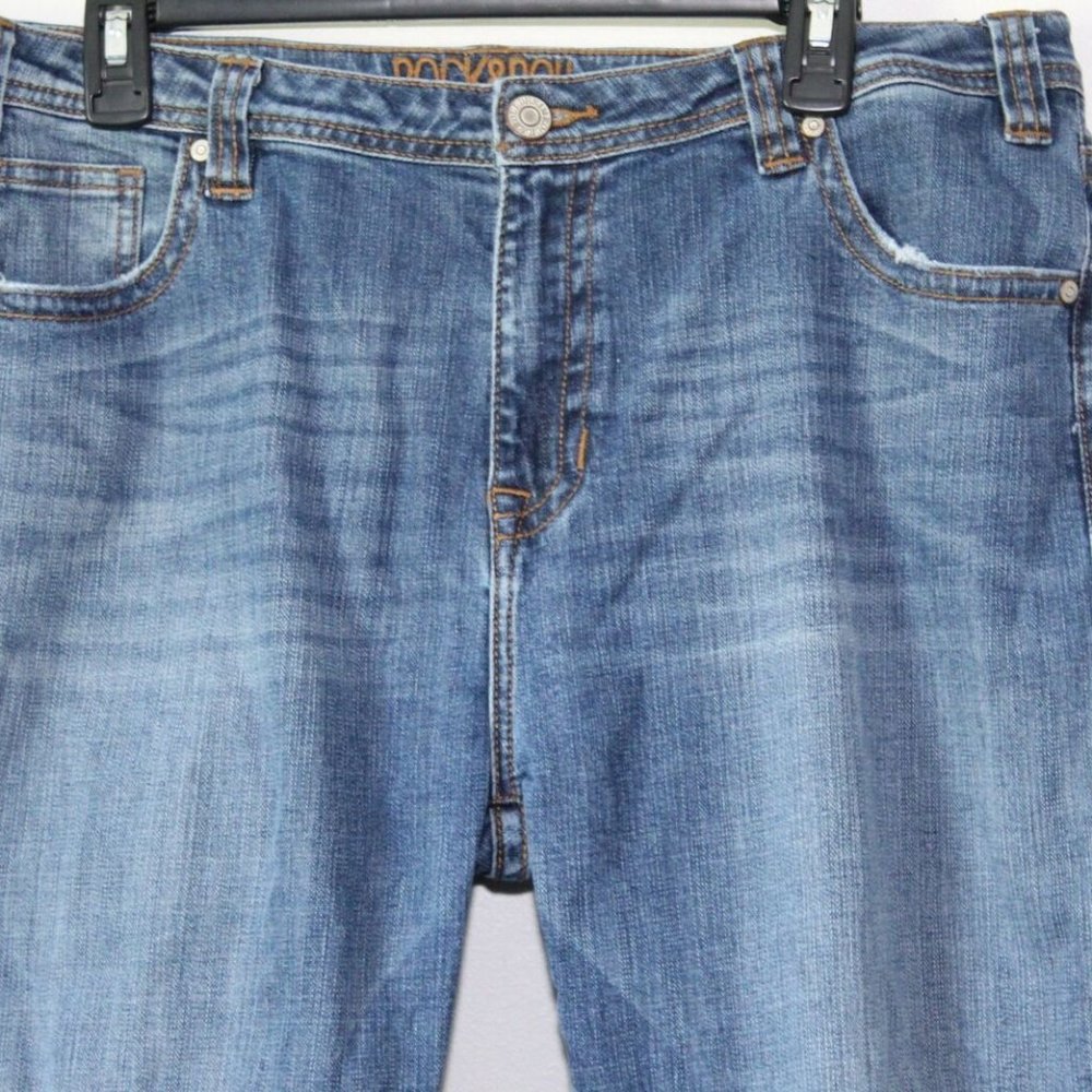 Rock & Roll Cowgirl High Rise Trouser Jeans Raw Hem Women's 36 x 32 H12958 - Picture 5 of 12